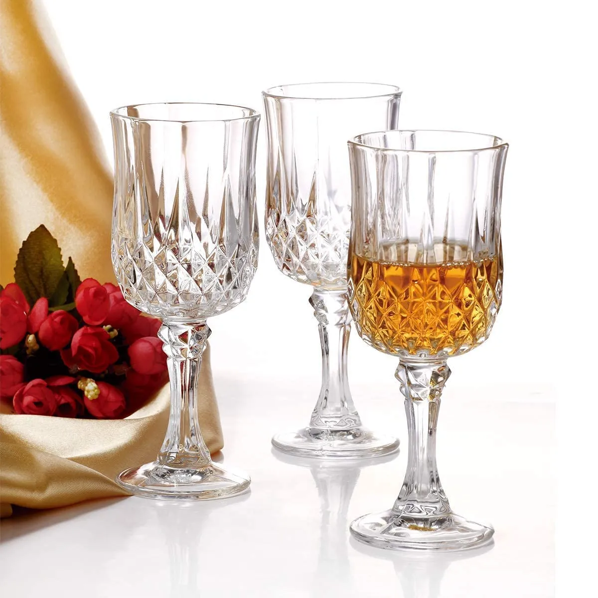 Wine Glasses Vintage Premium Glass Party Set of 6